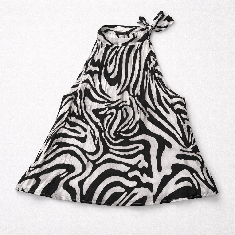 Jaipur Black and White Zebra Print Tunic-XL
